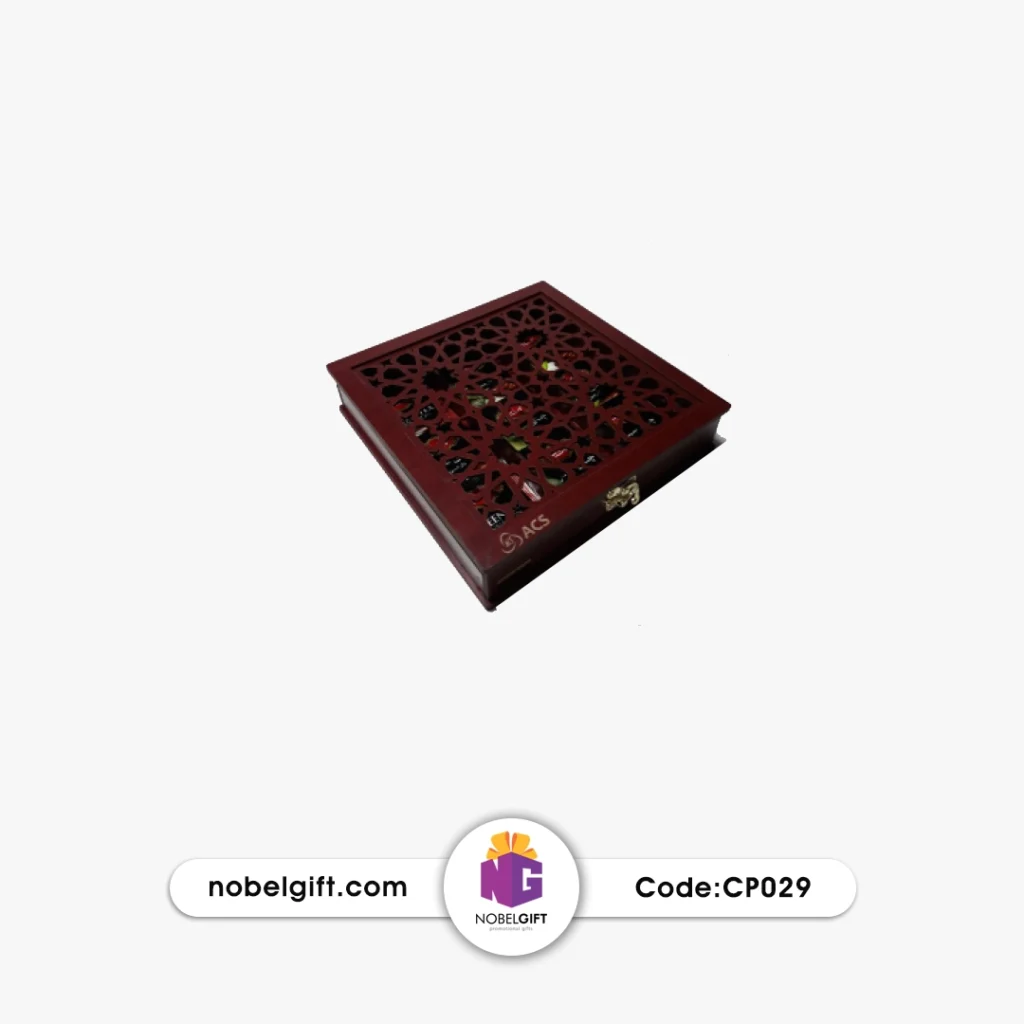 جعبه تی بگ چوبی طرح خورشیدی CP029