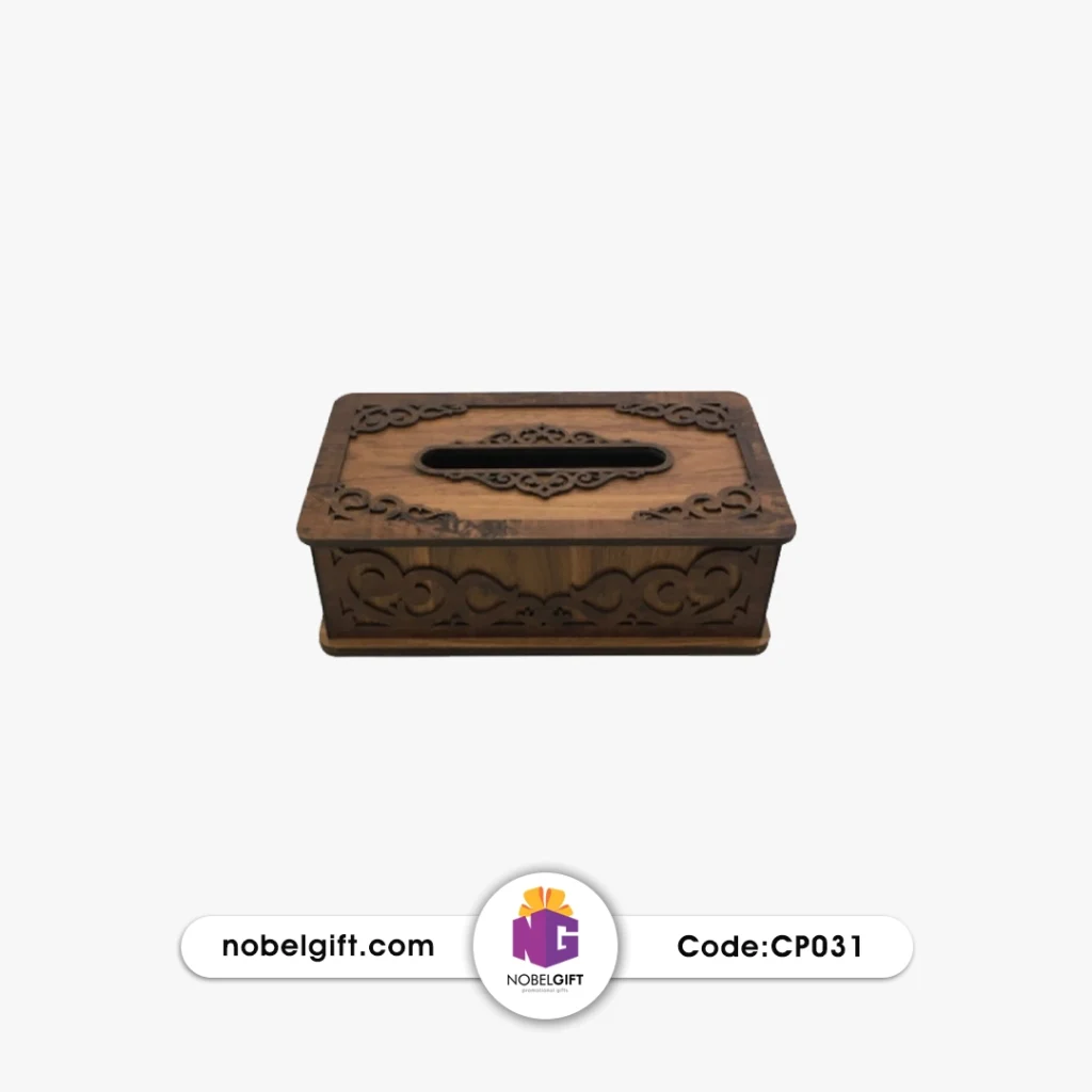 جعبه دستمال کاغذی چوبی طرح سنتی CP031