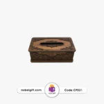 جعبه دستمال کاغذی چوبی طرح سنتی CP031