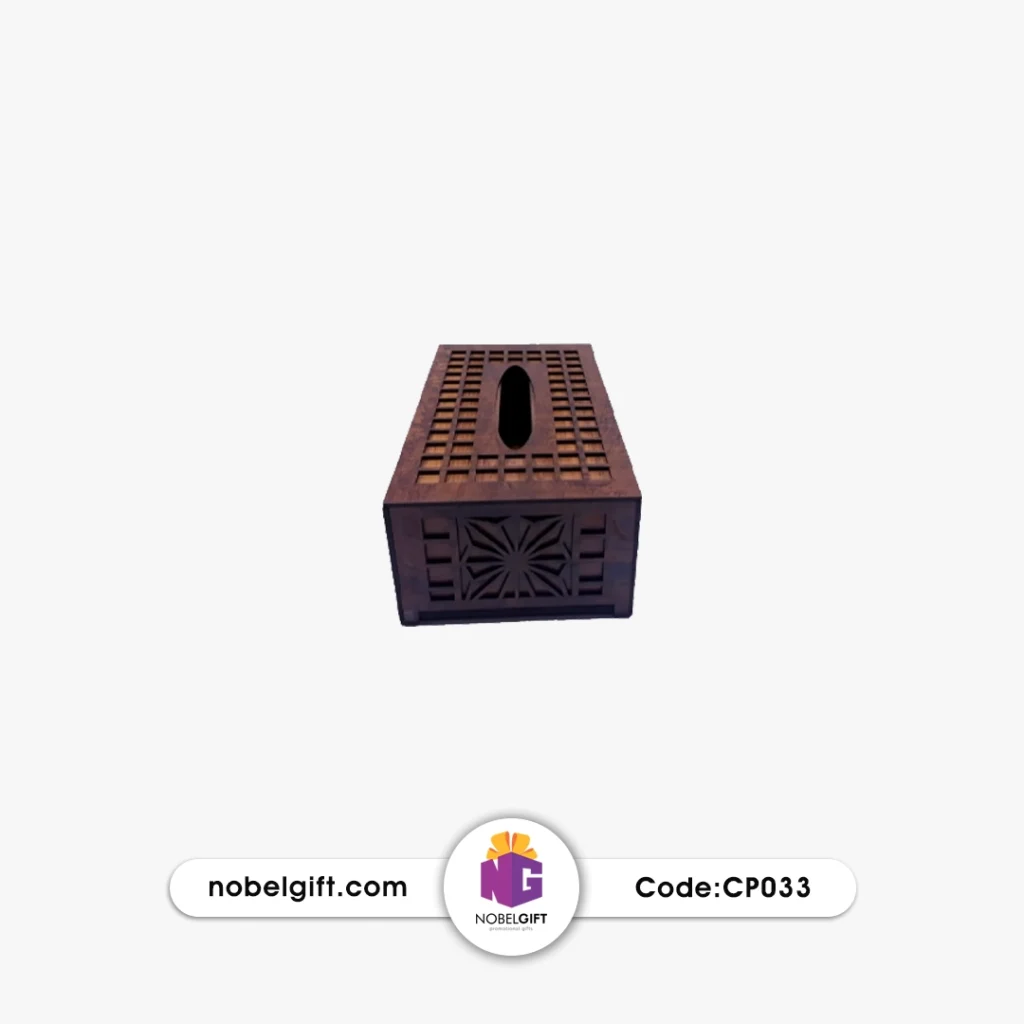 جعبه دستمال کاغذی چوبی مشبک CP033