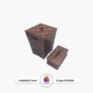ست چوبی دستمال و سطل خورشیدی CP034B