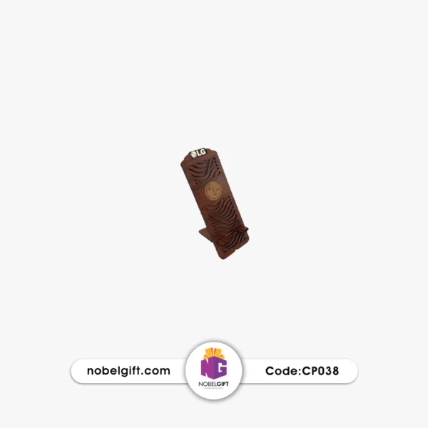 استند موبایل چوبی تبلیغاتی با حک لوگو CP038