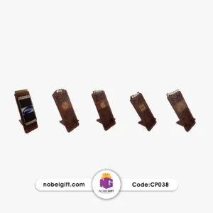 استند موبایل چوبی تبلیغاتی با حک لوگو CP038