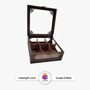 جعبه چوبی باکس شیشه ای CP054
