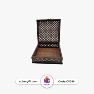جعبه چوبی طرح حصیری CP055