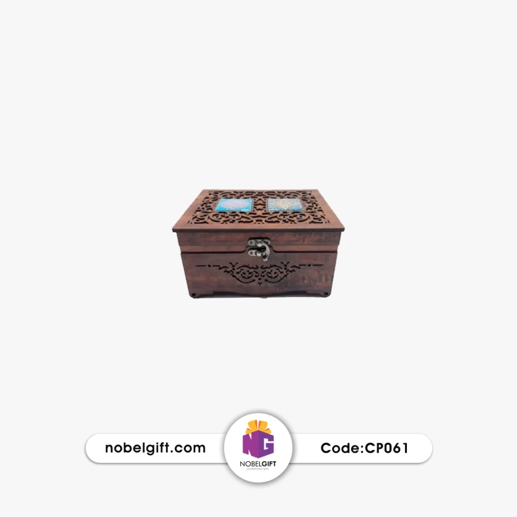 جعبه چوبی طرح کاشی مربع CP061