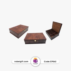 جعبه چوبی پذیرایی ۸ بخشی قفل‌دار CP062