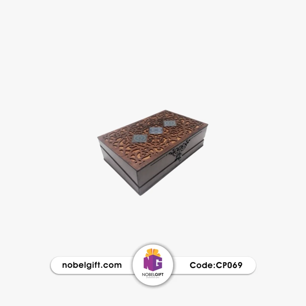 جعبه تبلیغاتی چوبی سه کاشی CP069