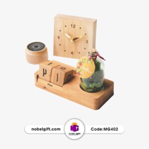 ست تقویم و ساعت چوبی
