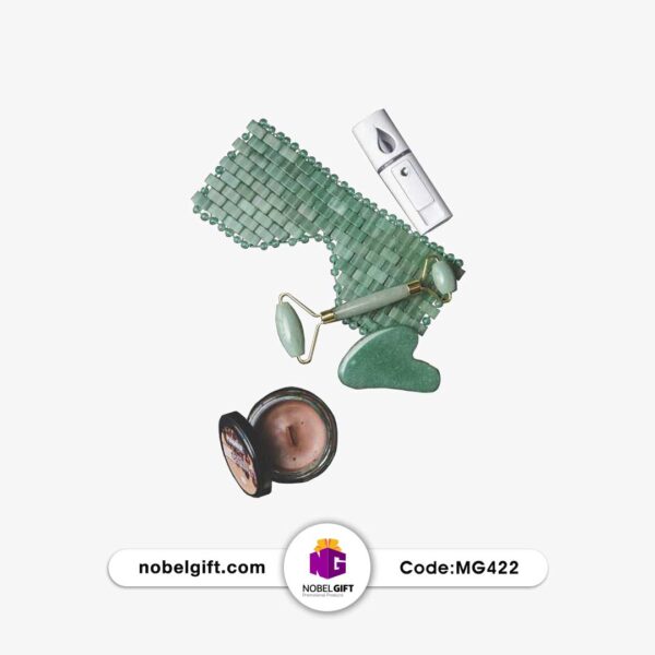ست هدیه گواشا و ماسک چشم سنگ یشم