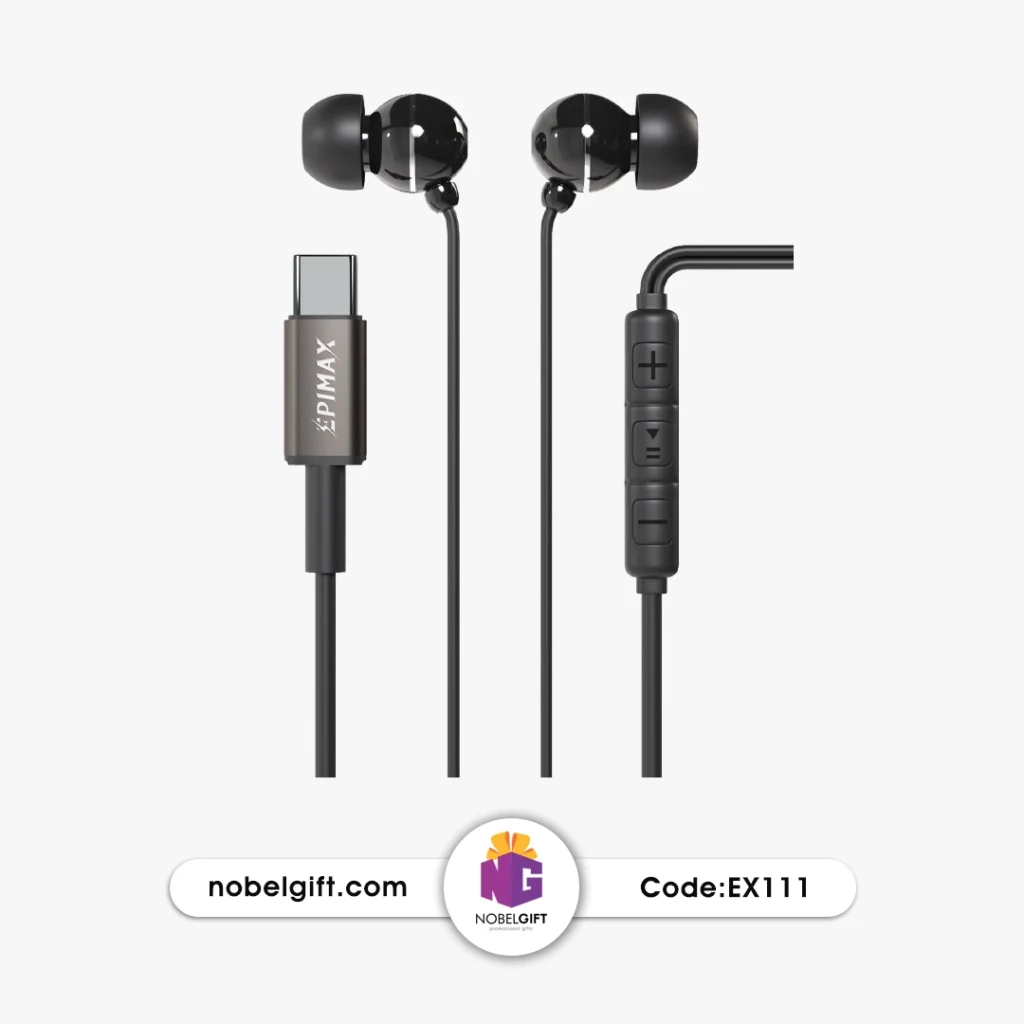 هندزفری سیمی Type-C مشکی مدل EX111
