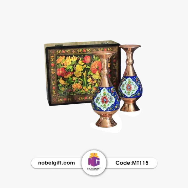 باکس هدیه گلدان مس و پرداز