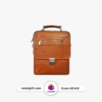 کیف چرم اداری مجهز به قفل و زیپ جلو کد KC405 - Image 4