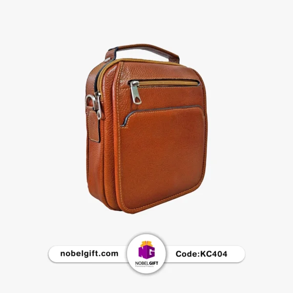 2 KC404 کیف چرم تبلیغاتی مردانه قهوه ای