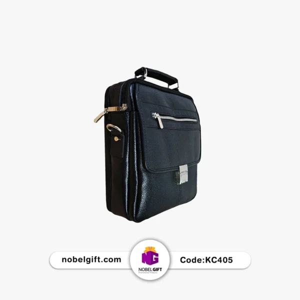 کیف چرم اداری مجهز به قفل و زیپ جلو کد KC405 - Image 3