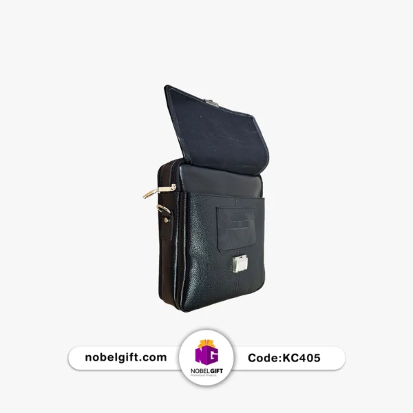 کیف چرم اداری مجهز به قفل و زیپ جلو کد KC405 - Image 7
