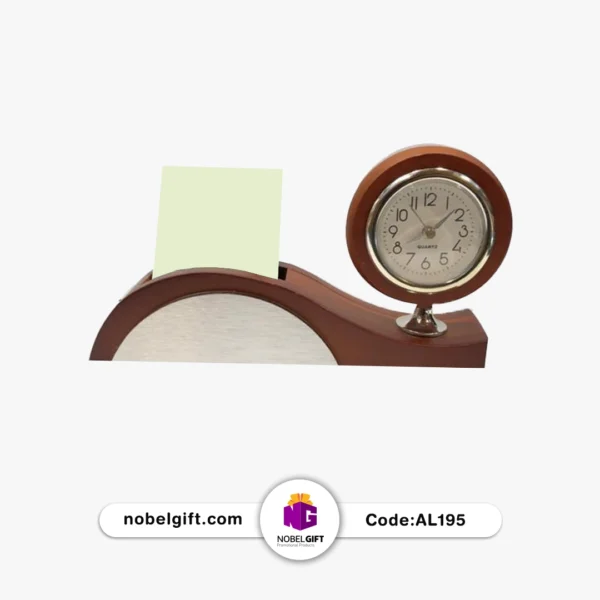 ساعت رومیزی تبلیغاتی چوبی کد AL195 - Image 1