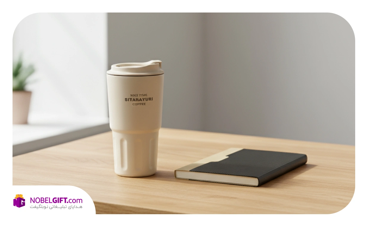 سررسید و تراول ماگ تبلیغاتی برای همکار خانم