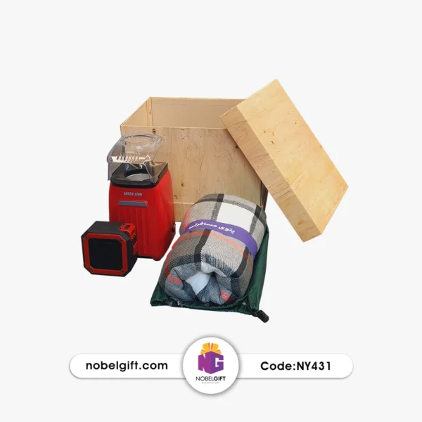 NY431 هدیه تبلیغاتی NY431 شامل لوازم برقی کوچک و پتوی مسافرتی.