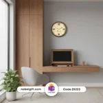 ساعت دیواری تبلیغاتی Z5223 در دکوراسیون رنگ نچرال و گرم