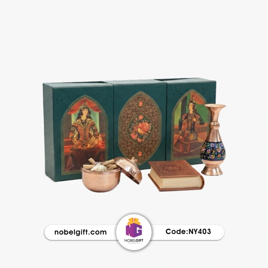 هارباکس یلدایی حاوی گلدان مینا کاری، دیوان حافظ NY403