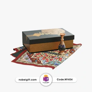 ست سه‌گانه با گلدان دکوری، کتاب و بسته‌بندی باکد NY404