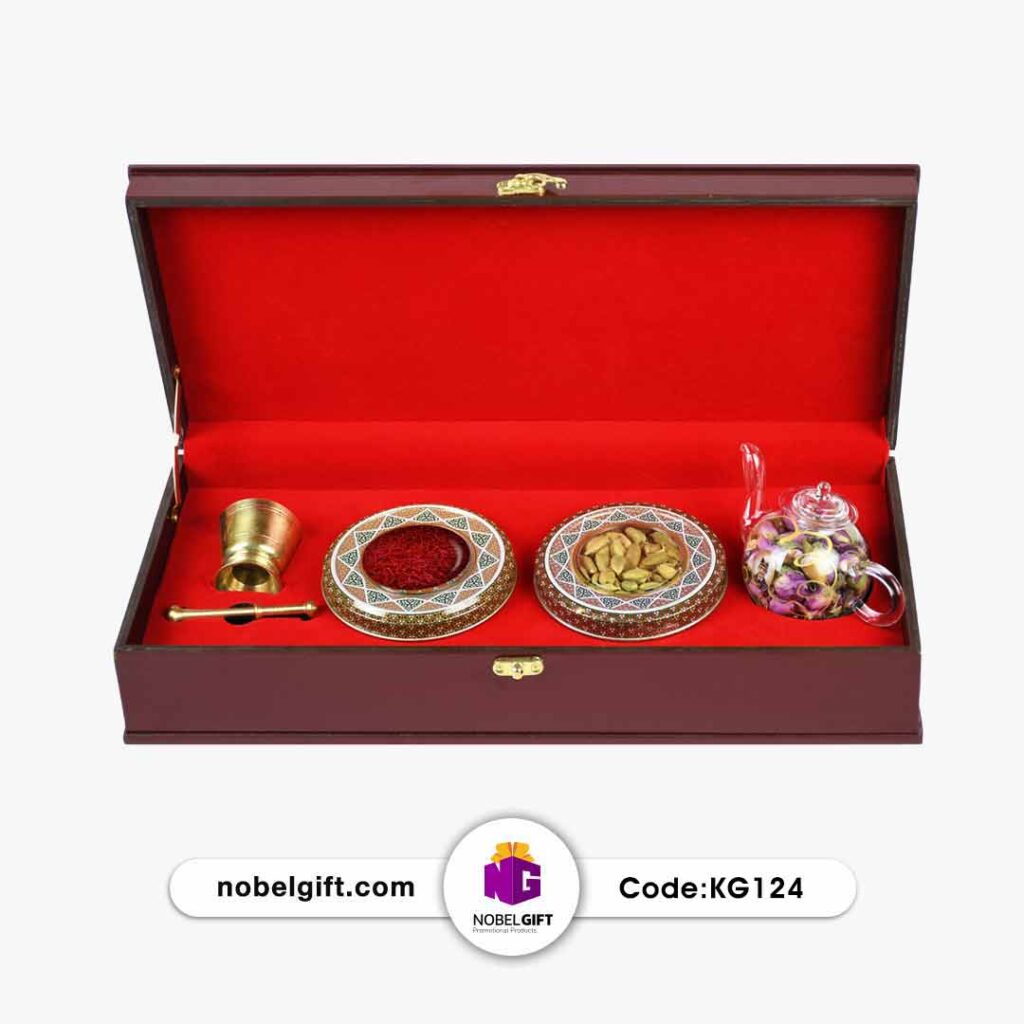 باکس هدیه لوکس زعفران و هل کد KG124