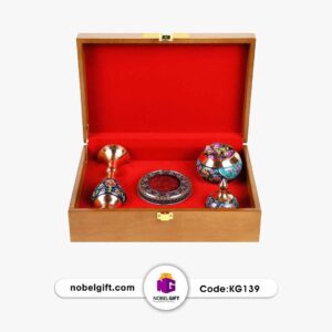 باکس هدیه زعفران و قندان مس پرداز کد KG139
