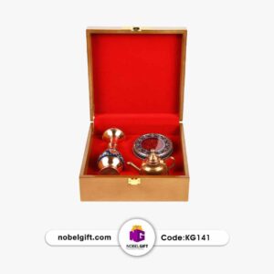 باکس هدیه گلدان مس پرداز و زعفران کد KG141