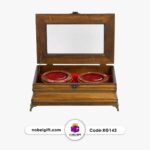 جعبه هدیه چوبی حاوی زعفران اعلا کد KG142