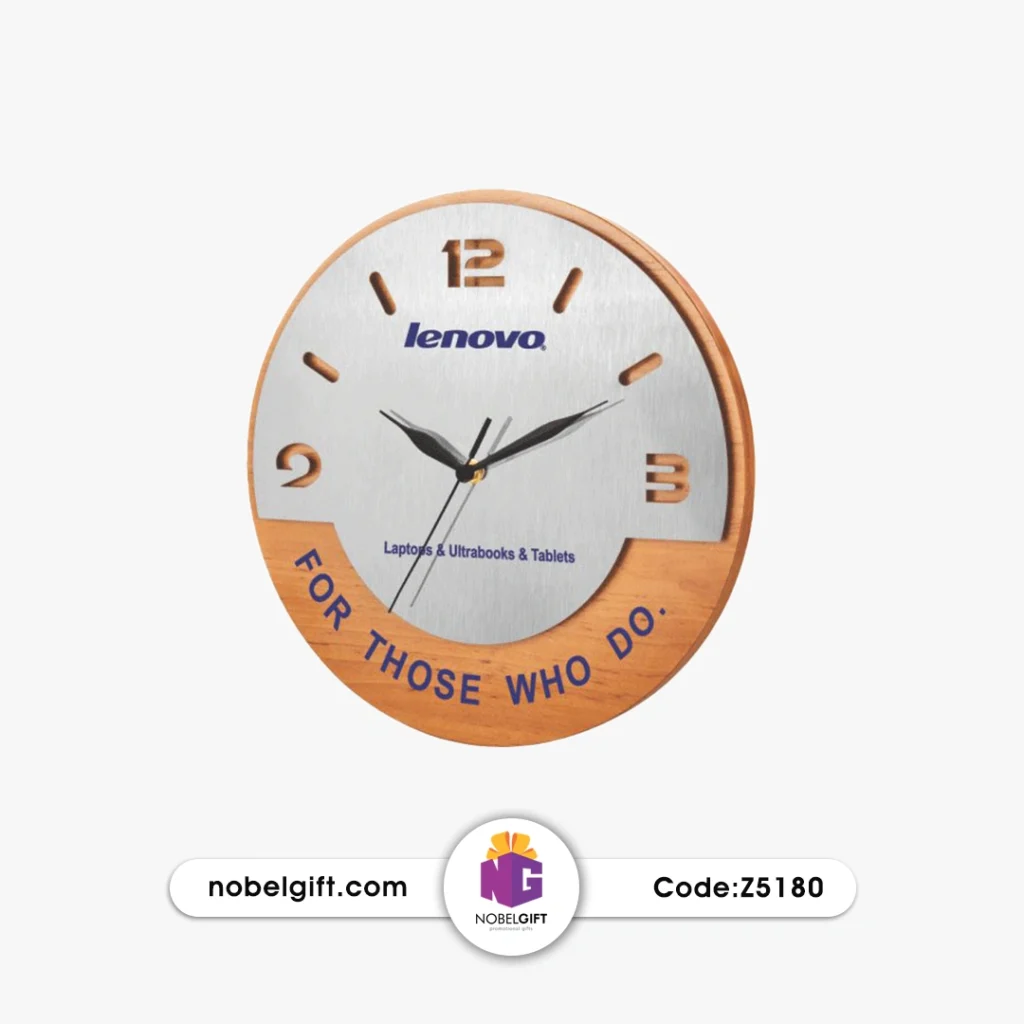 ساعت دیواری چوب و فلز کد Z5180