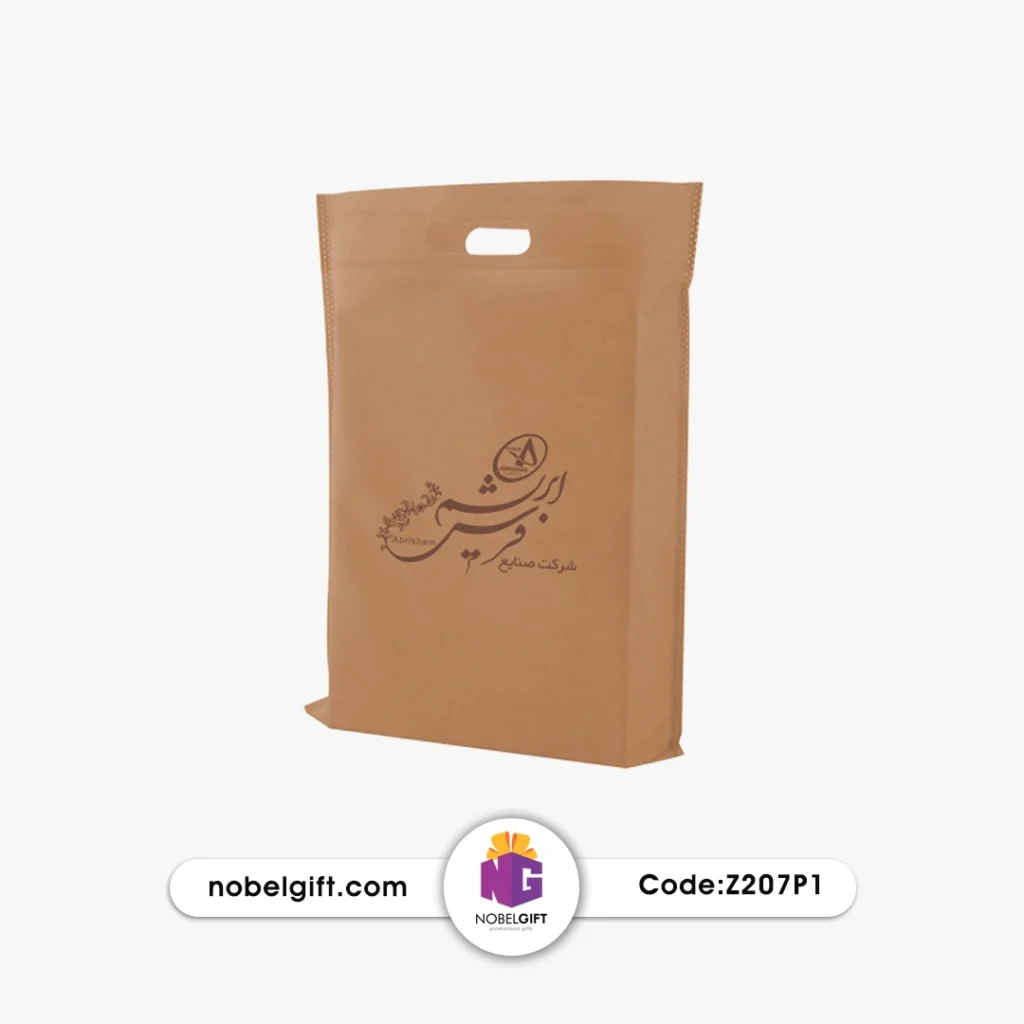 ساک دستی پارچه‌ای تبلیغاتی برش دسته کد Z207P1