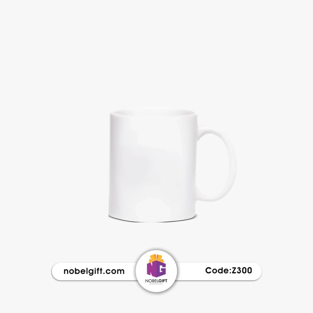 ماگ سرامیکی سفید ساده تبلیغاتی Z300