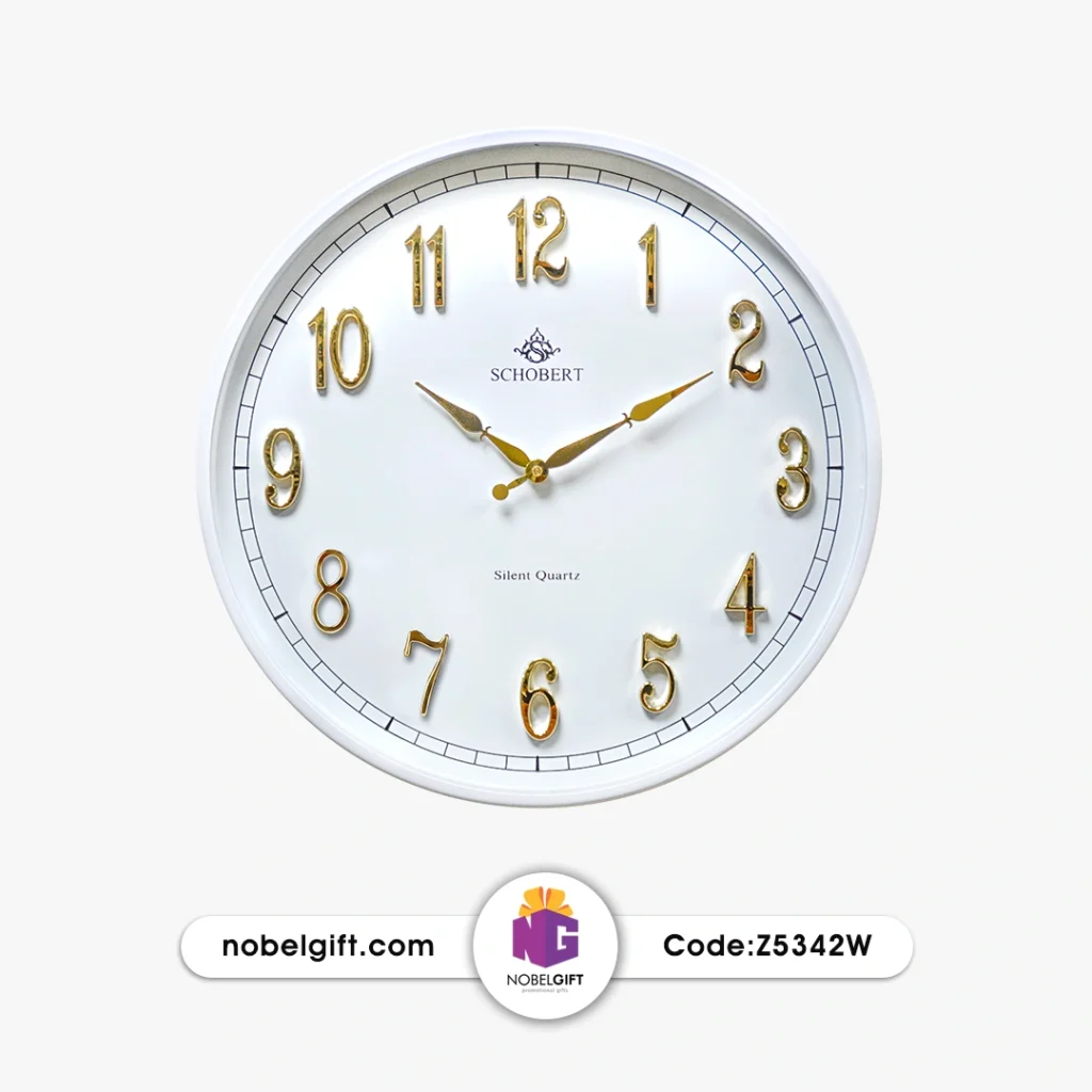 ساعت دیواری مدرن طلایی و سفید کد Z5342W
