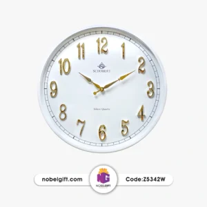 ساعت دیواری مدرن طلایی و سفید کد Z5342W
