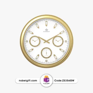 ساعت دیواری سه موتوره طلایی کد Z5356GW