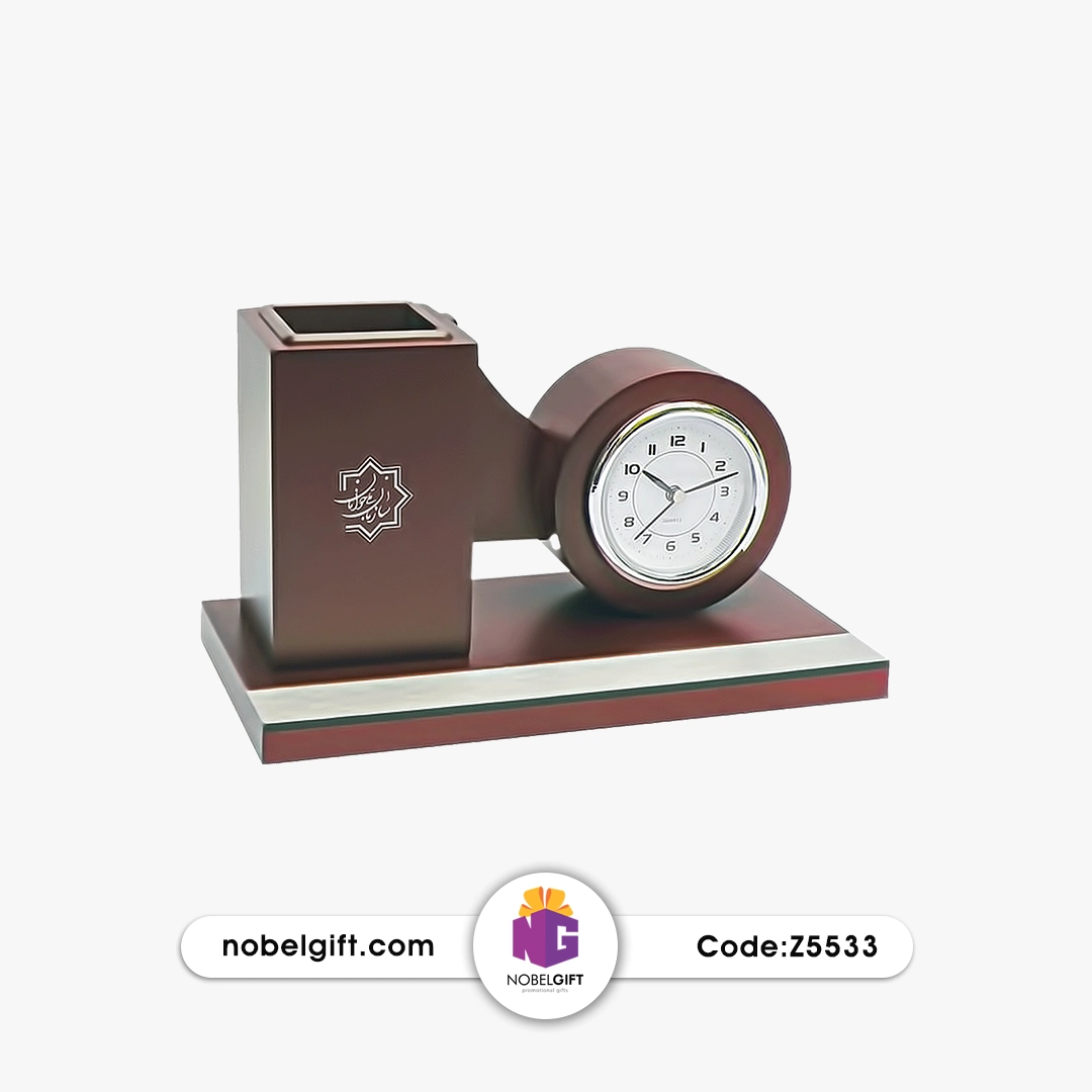 Z5533 ست رومیزی ساعت و جا قلم کد Z5533