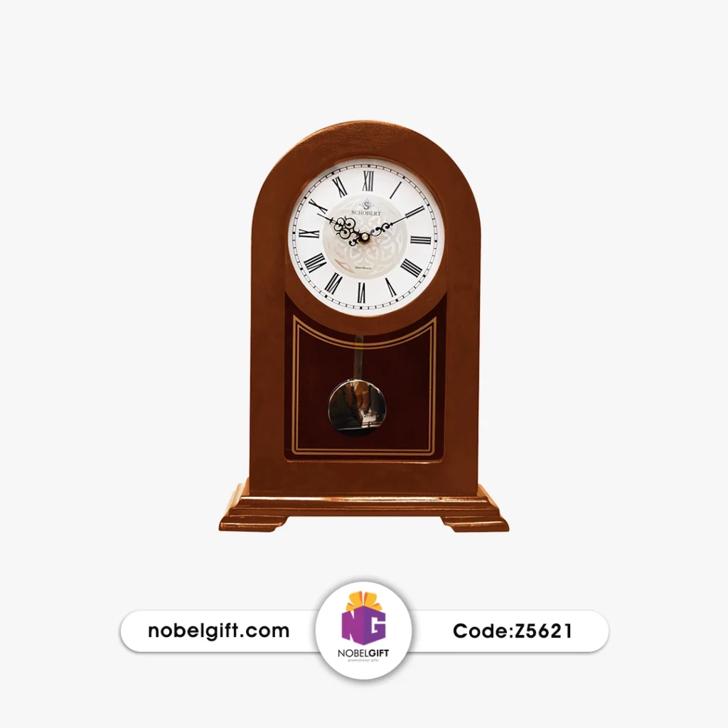 ساعت رومیزی چوبی پاندول‌دار کد Z5621