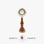 ساعت رومیزی کلاسیک با پایه چوبی کد Z6013G