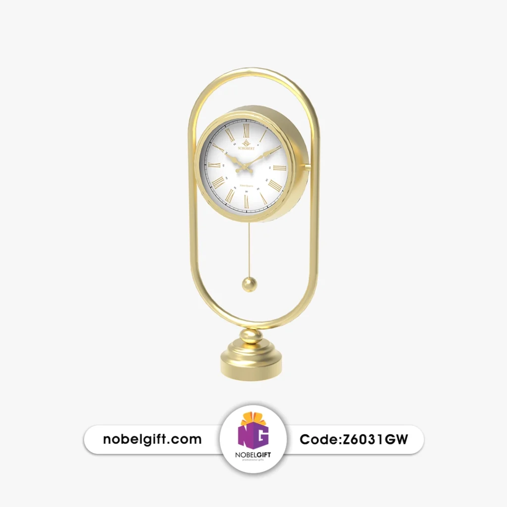 ساعت رومیزی طلایی مدرن کد Z6031GW