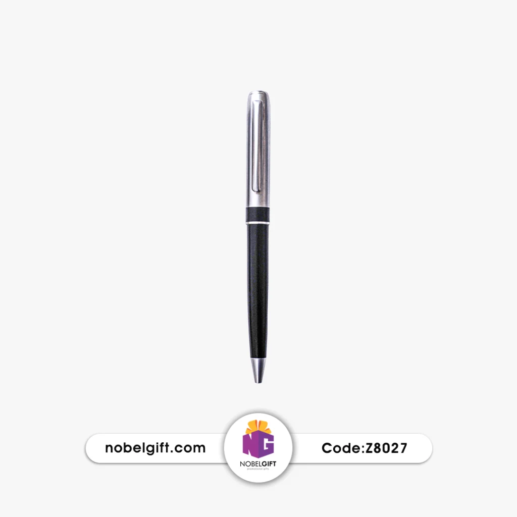 خودکار فلزی مشکی-نقره‌ای کد Z8027