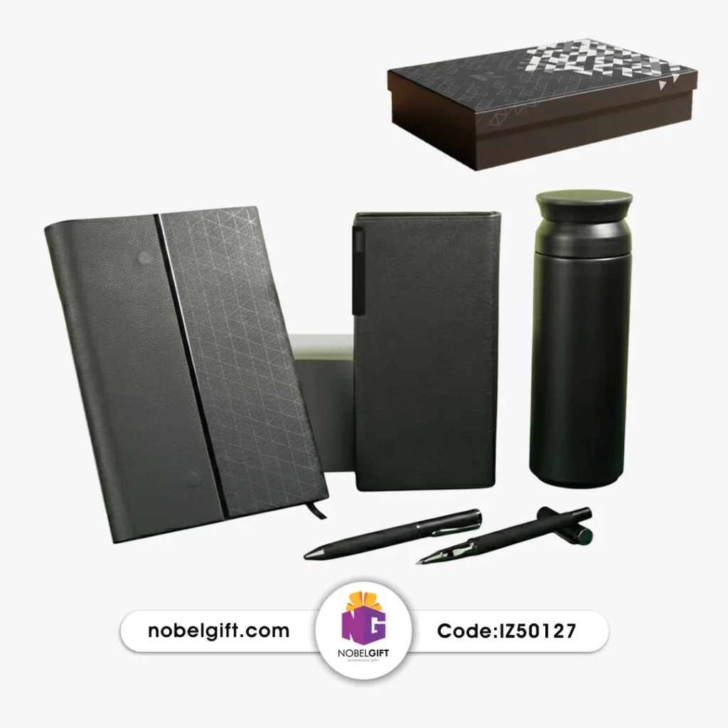 ست هدیه تبلیغاتی مدیریتی مشکی کد IZ50127