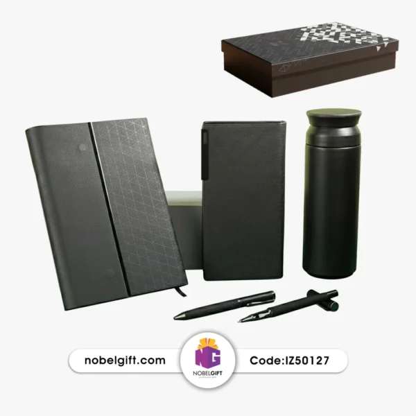 IZ50127 ست هدیه تبلیغاتی مدیریتی مشکی کد IZ50127