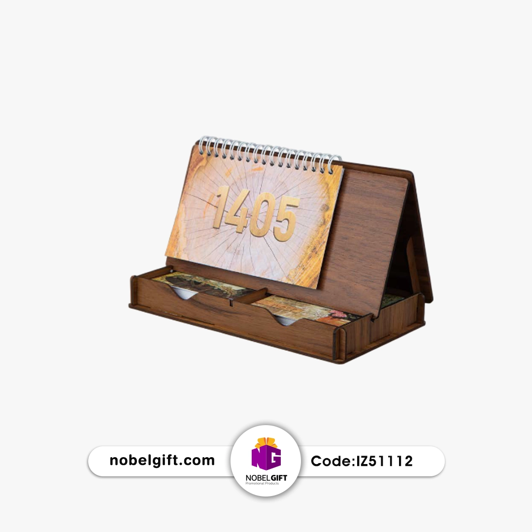 IZ51112 تقویم چوبی تبلیغاتی 1405 کد IZ51112