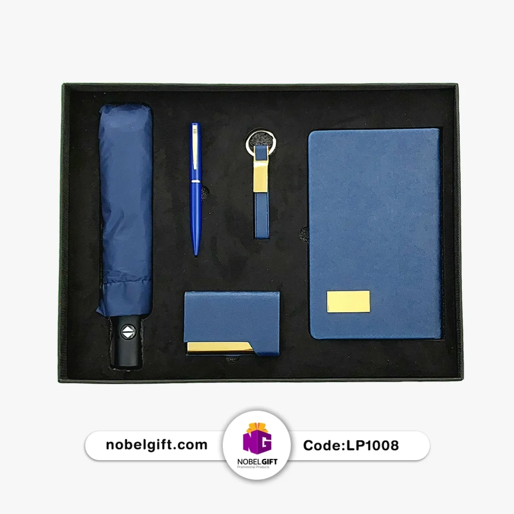 ست تقویم1405 وچتر وخودکار فلزی کد LP1008