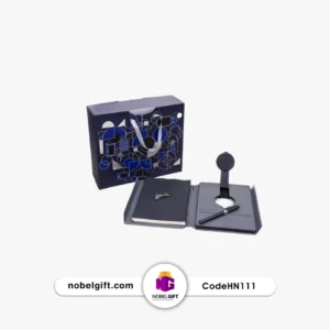 ست هدیه تبلیغاتی دفترچه یادداشت با پایه موبایل و خودکار کد HN111