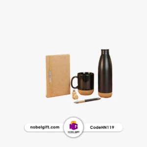ست هدیه تبلیغاتی اکولوژیک چوب‌پنبه‌ای کد HN119