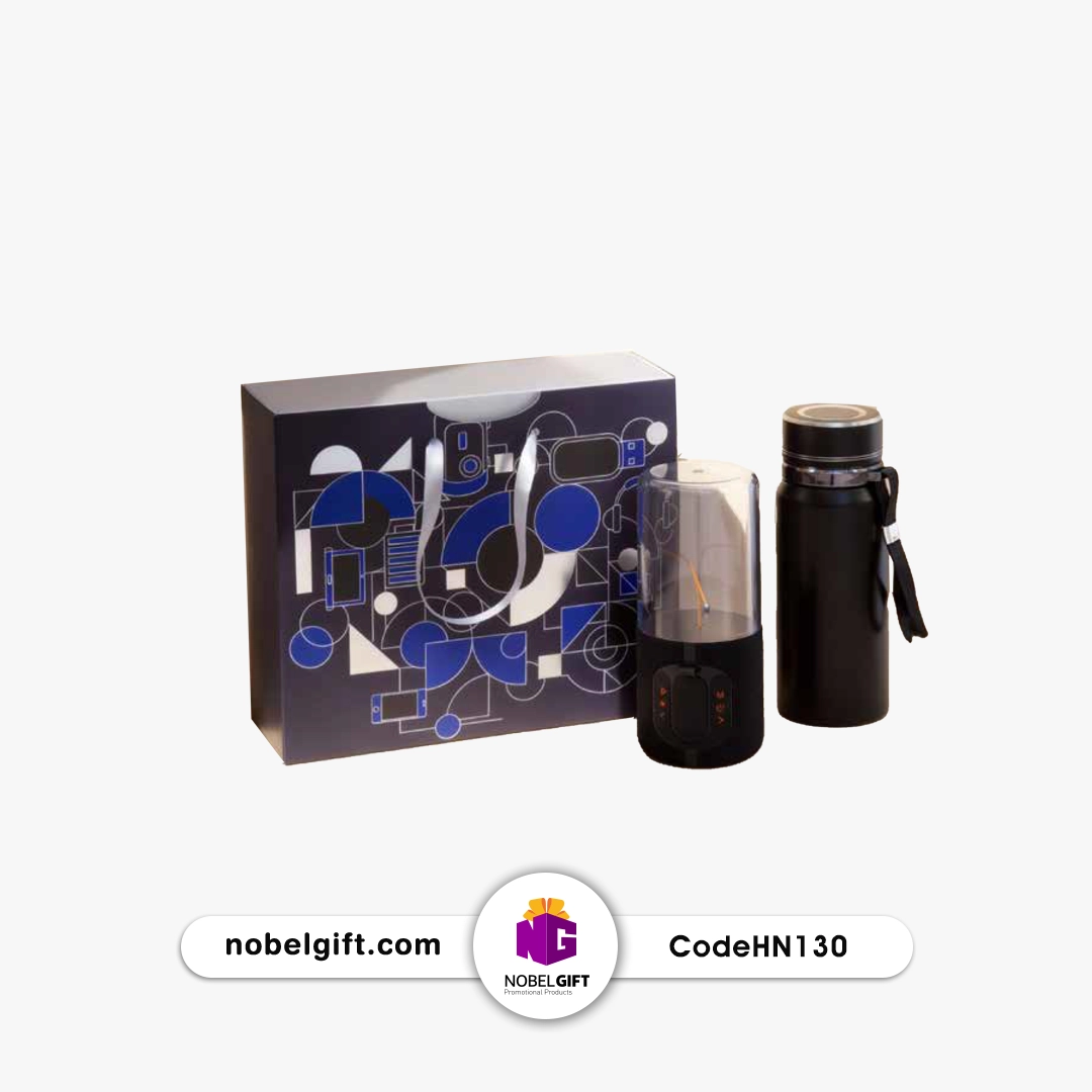 HN130 ست هدیه تبلیغاتی فلاسک اسپیکر شیشهای کدHN130 - Image 1