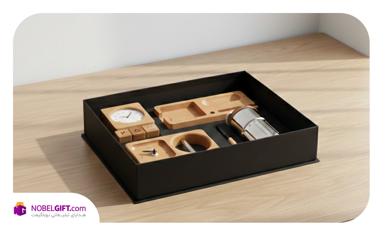 ست هدیه چوبی مدرن کد AK124