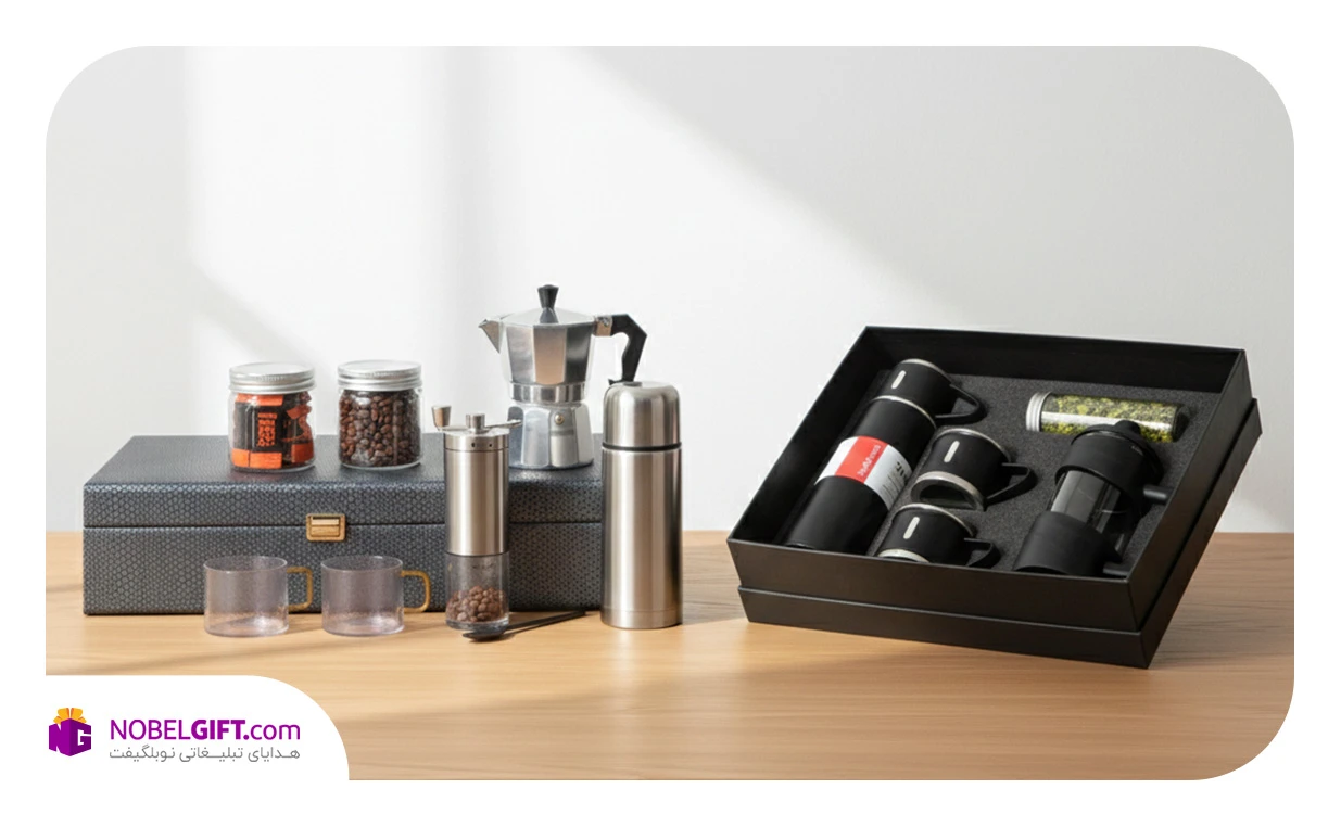 ست قهوه استیل تبلیغاتی